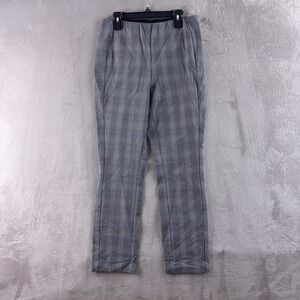 Rag & Bone Plaid Slim Fit Pants Womens Size 6 Gray Black Plaid Stretch Trousers‎